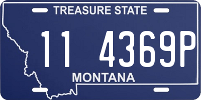 MT license plate 114369P