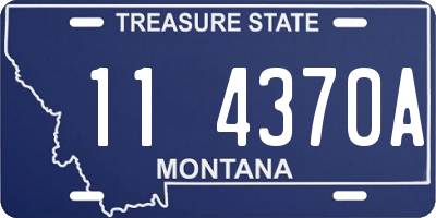 MT license plate 114370A