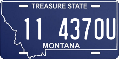 MT license plate 114370U