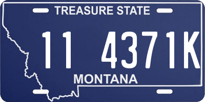 MT license plate 114371K