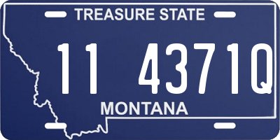 MT license plate 114371Q