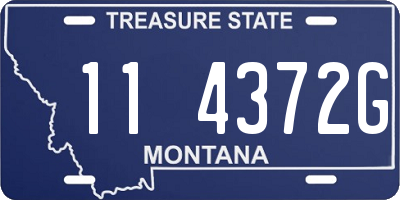 MT license plate 114372G