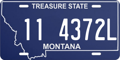 MT license plate 114372L