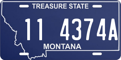MT license plate 114374A