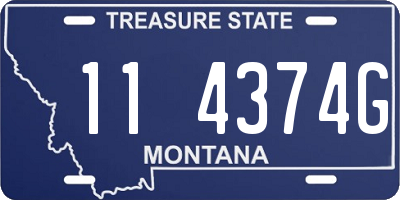 MT license plate 114374G