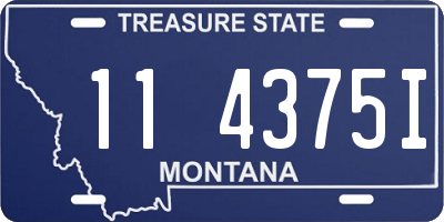 MT license plate 114375I