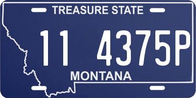 MT license plate 114375P