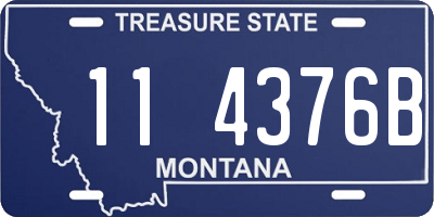 MT license plate 114376B