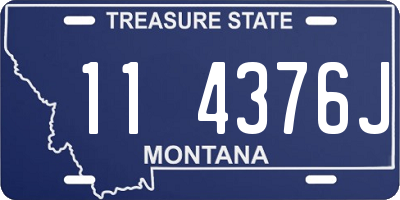 MT license plate 114376J