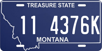 MT license plate 114376K