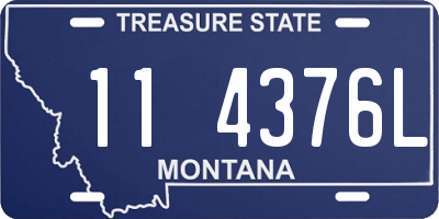 MT license plate 114376L