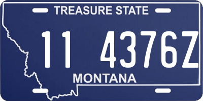 MT license plate 114376Z