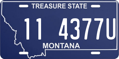 MT license plate 114377U