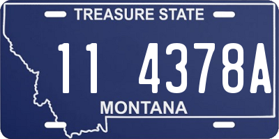 MT license plate 114378A