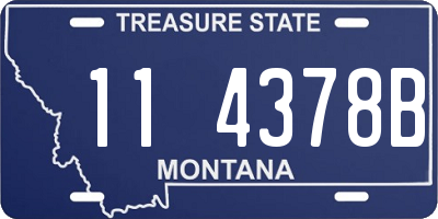 MT license plate 114378B