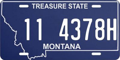 MT license plate 114378H