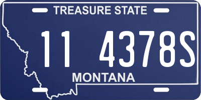 MT license plate 114378S