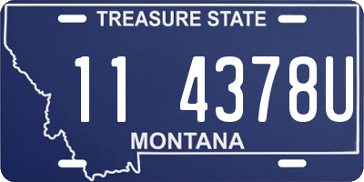 MT license plate 114378U