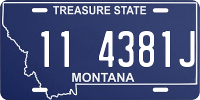 MT license plate 114381J