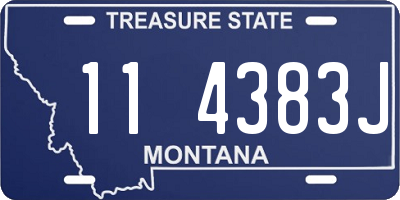 MT license plate 114383J