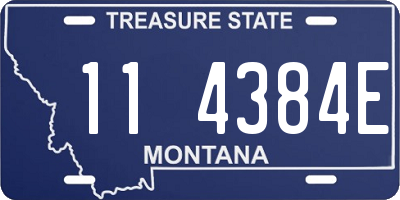 MT license plate 114384E