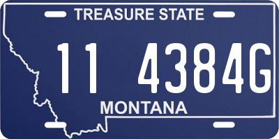 MT license plate 114384G
