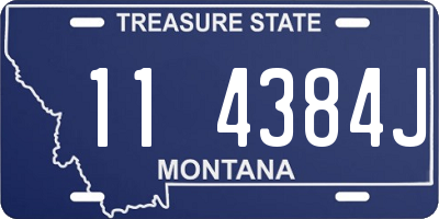 MT license plate 114384J