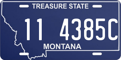 MT license plate 114385C
