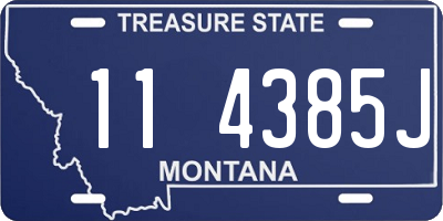 MT license plate 114385J