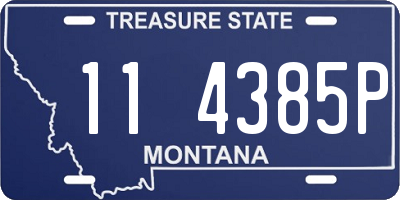 MT license plate 114385P