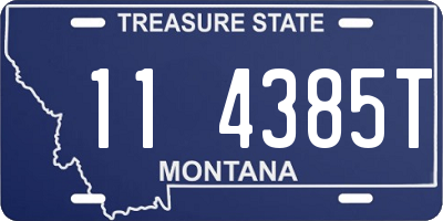 MT license plate 114385T