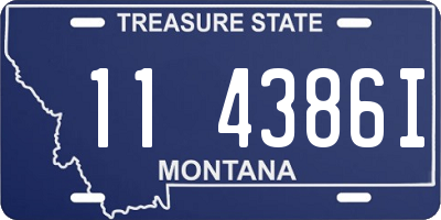 MT license plate 114386I