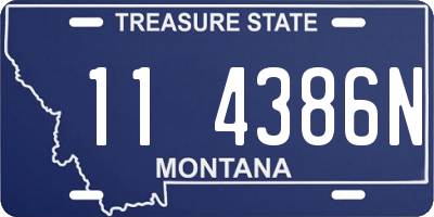 MT license plate 114386N