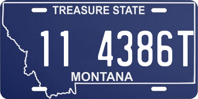 MT license plate 114386T