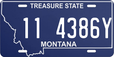 MT license plate 114386Y