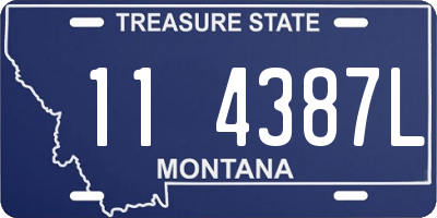 MT license plate 114387L