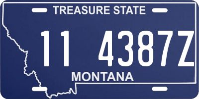 MT license plate 114387Z