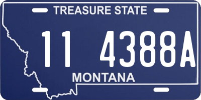 MT license plate 114388A