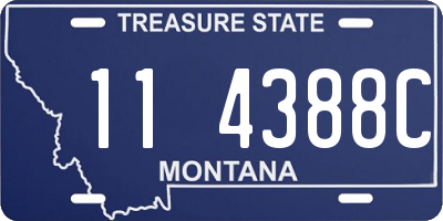 MT license plate 114388C
