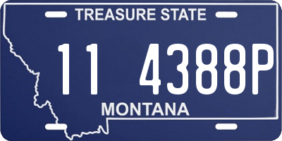 MT license plate 114388P
