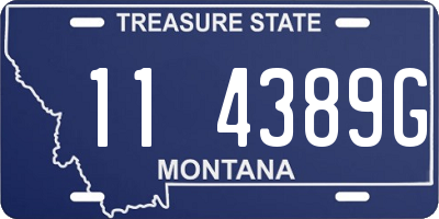 MT license plate 114389G