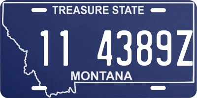 MT license plate 114389Z