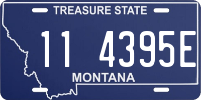 MT license plate 114395E