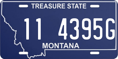 MT license plate 114395G
