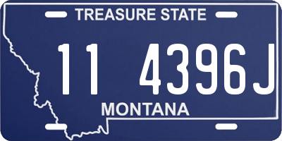 MT license plate 114396J