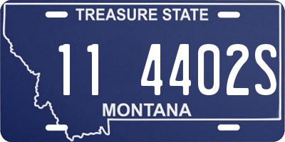 MT license plate 114402S