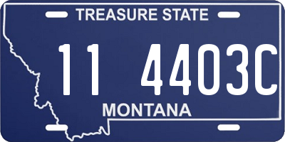 MT license plate 114403C