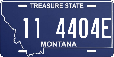 MT license plate 114404E