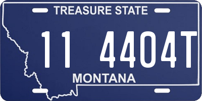 MT license plate 114404T