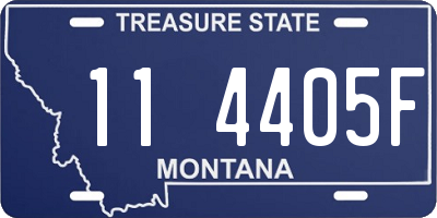 MT license plate 114405F